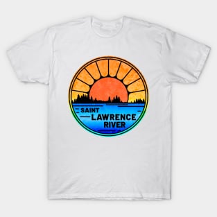 Saint Lawrence River New York Canada Quebec Fishing Seaway NY CA QC T-Shirt